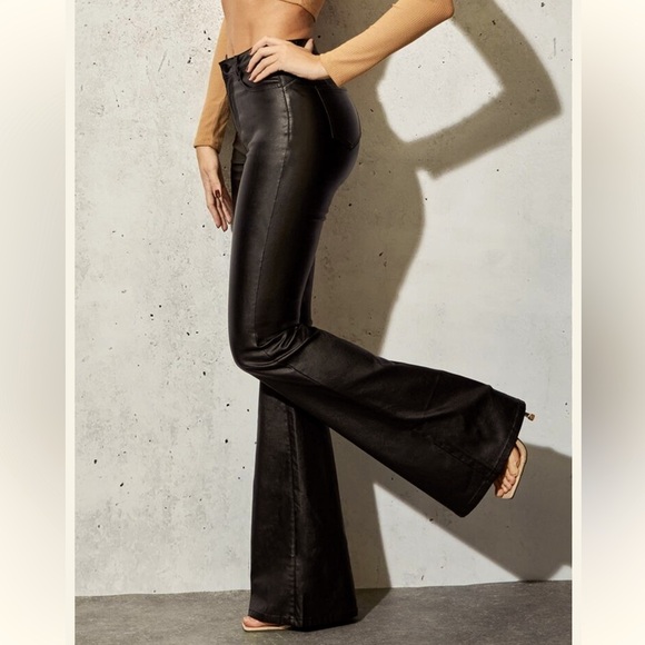 SHEIN Tall Women’s Coated Flare Pants - Size Large - Picture 1 of 7